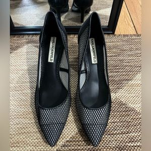 Karl Lagerfeld Pointed Toe Mesh Heels Size Women’s 8.5 M